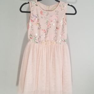 Pink Floral Adolescent Dress